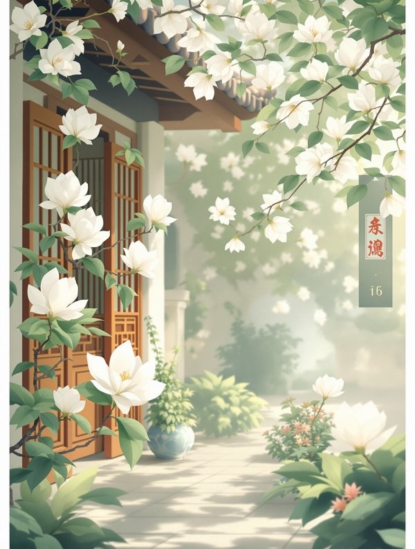 玉兰花开